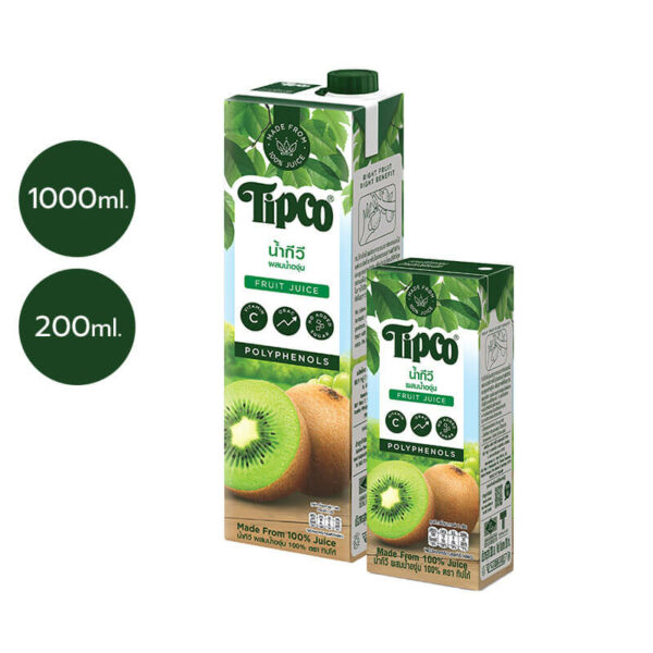 TIPCO น้ำกีวี่ผสมน้ำองุ่น Kiwi & Grape Juice 100%