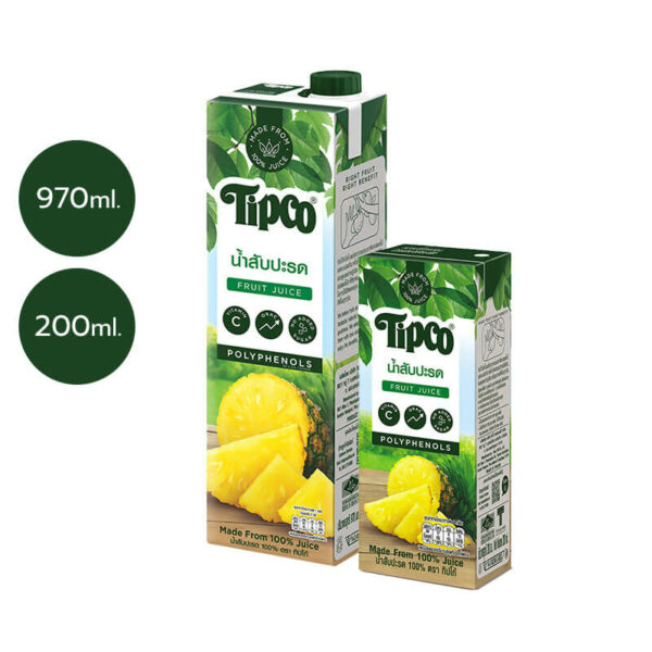 TIPCO น้ำสับปะรด 100% Pineapple Juice