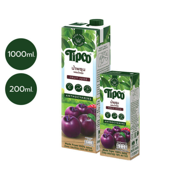 TIPCO น้ำพรุนผสมน้ำองุ่น Prune & Grape Juice 100%
