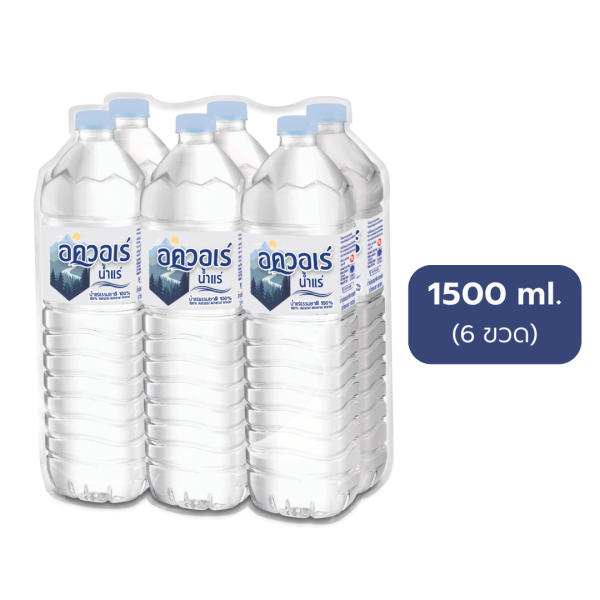 AQUARE อควอเร่ น้ำแร่ธรรมชาติ 100% (1500 มล.x 6 ขวด)