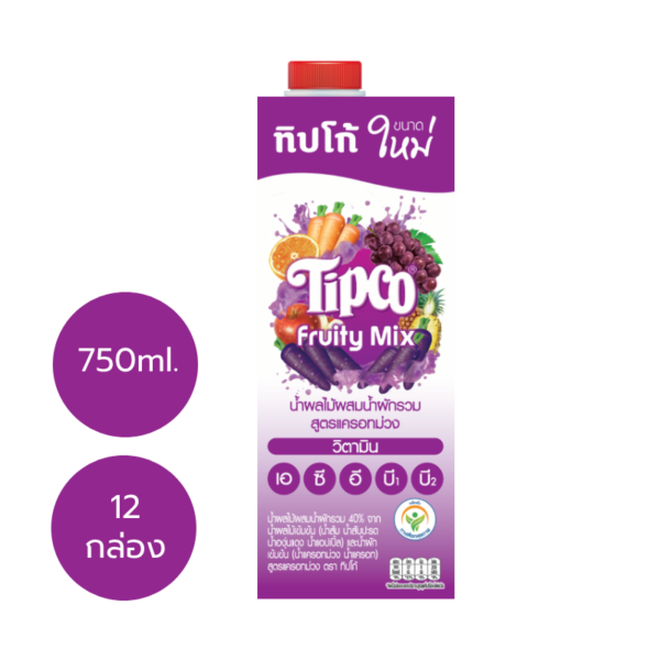 (ยกลัง) TIPCO Fruity Mix 40% สูตร แครอทม่วง 750ml