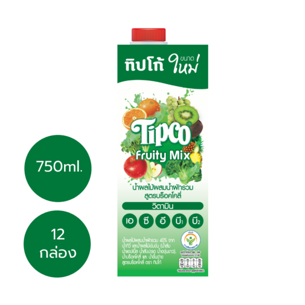 (ยกลัง) TIPCO Fruity Mix 40%  สูตร  บร็อคโคลี่ 750ml