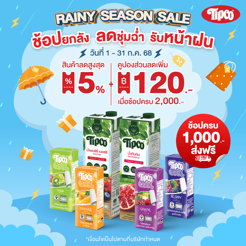 น้ำผลไม้ทิปโก้ โปรโมชั่น